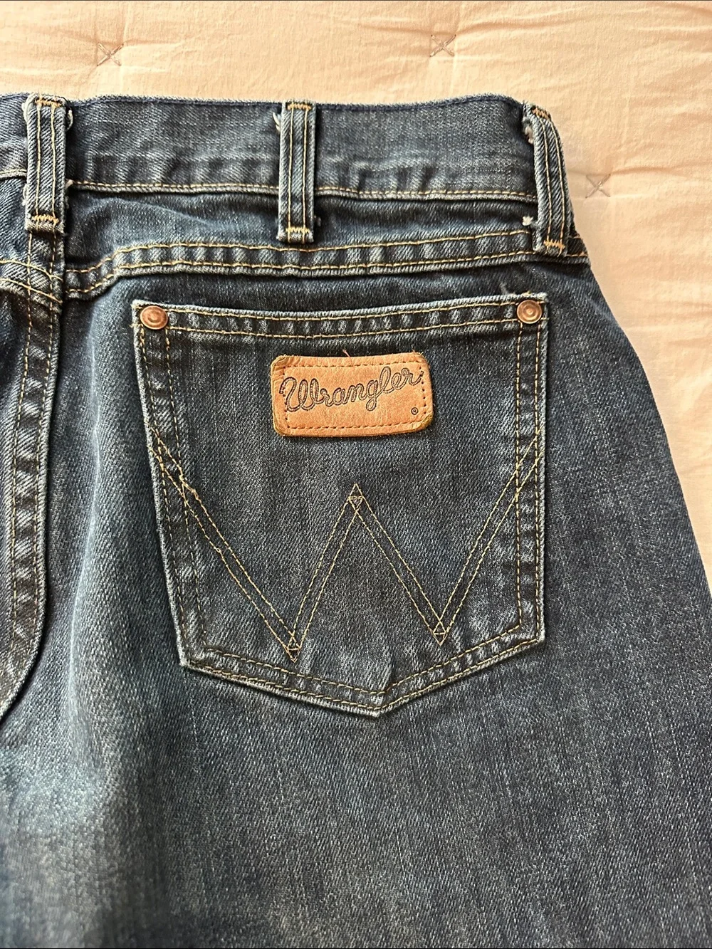 Wrangler Retro Men's Dark Blue Slim Boot Jeans